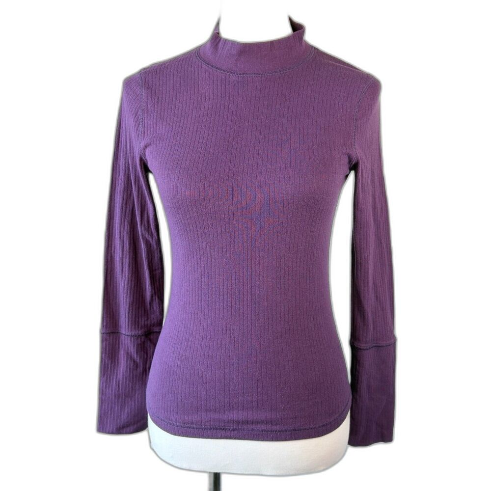 Intimately Free People The Rickey Mock Neck Form Fitted Top Size M Indie 90s